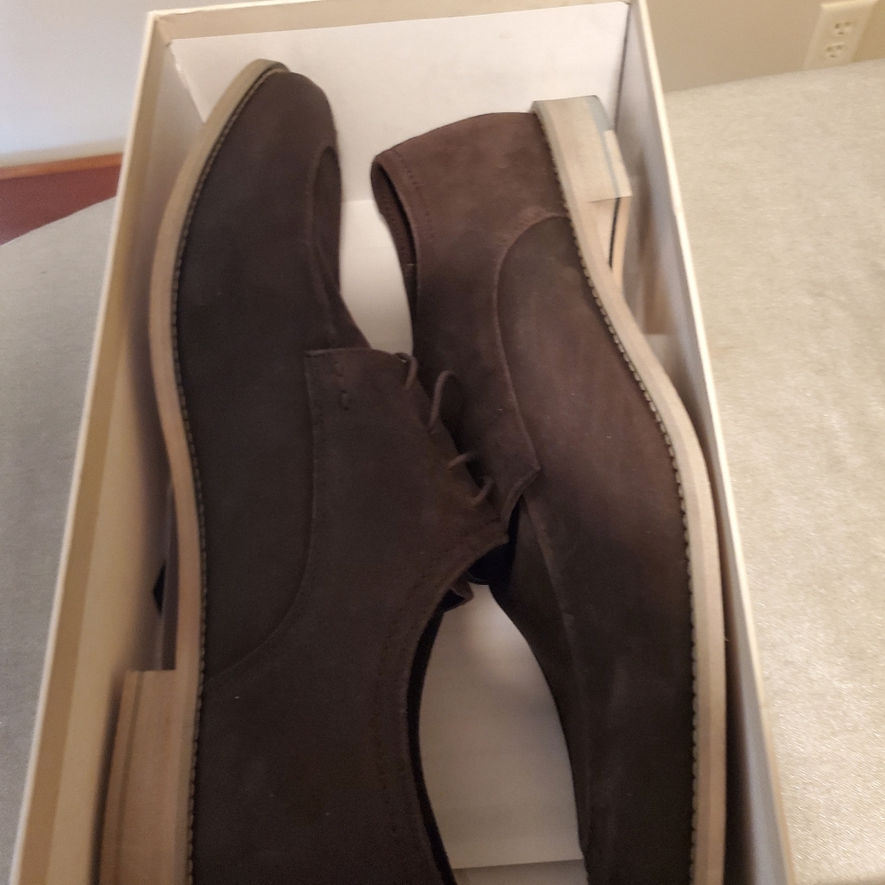 Joseph Abboud Heritage Lace Split Toe, Size 13D, Dark Brown Suede